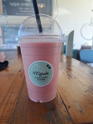 Freshly made Smoothies at Meraki Market Cafe in Paphos