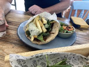 Jackfruit gyros   at Meraki Market Cafe in Paphos