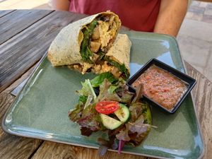 Breakfast burrito at Meraki Market Cafe in Paphos