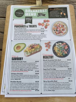 Breakfast menu at Meraki Market Cafe in Paphos