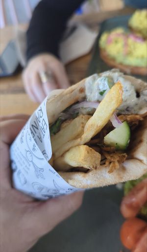 Jackfruit Gyros at Meraki Market Cafe in Paphos
