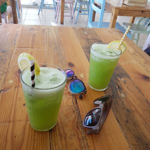 Lemon & mint drinks at Meraki Market Cafe in Paphos