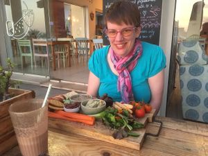 Walnut pate so good on this platter  at Meraki Market Cafe in Paphos