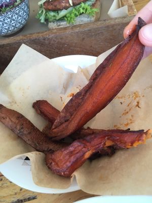 Cajun sweet potato  at Meraki Market Cafe in Paphos