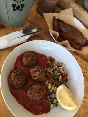 Spicy Moroccan meatballs at Meraki Market Cafe in Paphos