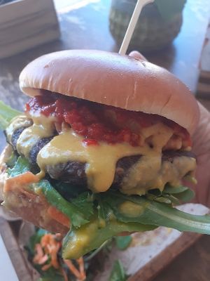 Bad Boy Burger at Meraki Market Cafe in Paphos