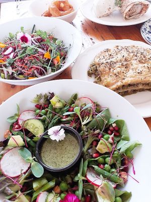 Delicious salads at Meraki Market Cafe in Paphos