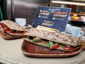 Sandwiches at Gelarto Bistro in Budapest