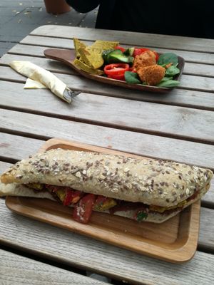 Sandwich (Budapest) and Salad at Gelarto Bistro in Budapest