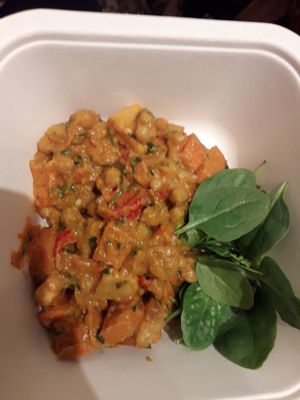 Chickpeas with carrot, potatoes, capia pepper! Satisfying! at Gelarto Bistro in Budapest