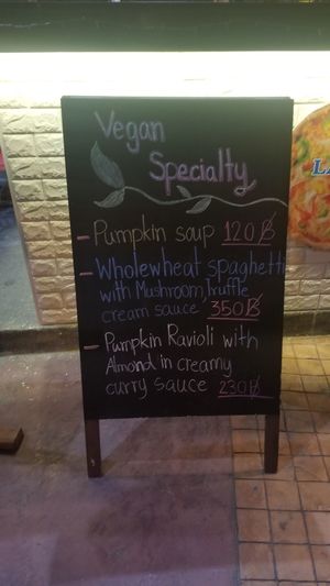 Vegan specials!   at Buon Gusto in Phuket