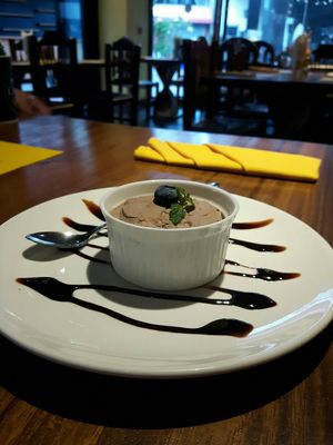 Vegan chocolate mousse (coconut based) at Buon Gusto in Phuket