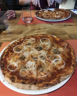  Vegan pizza - mushroom, onion and truffle cheese  at Buon Gusto in Phuket