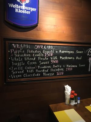 Vegan specials! at Buon Gusto in Phuket
