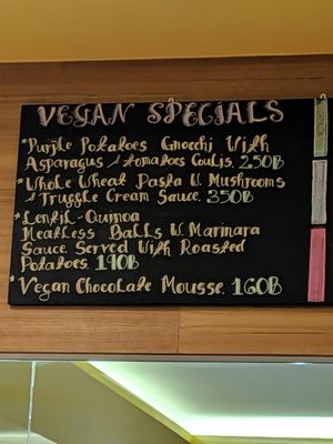 Vegan specials at Buon Gusto in Phuket