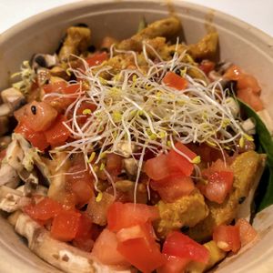 Vegan chicken salad  at Avocado Mallorca in Mallorca