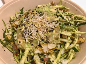 Courgette spaghetti   at Avocado Mallorca in Mallorca