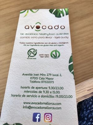Flyer at Avocado Mallorca in Mallorca