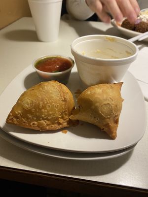 Veggie Samosas at St Louis Taco and Pita Grill in Ballwin