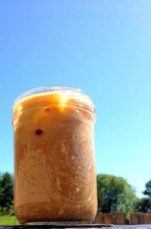 Peach vanilla chai at Accelerando Coffee House in Omaha