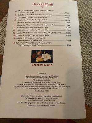 Cocktails! at Sale and Pepe in Mykonos