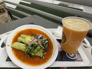The juices are so good!! at MEX - La Buena Tierra - T1 in Mexico City