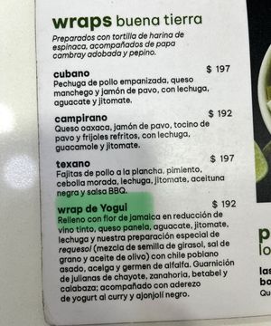 With no cheese and no yogurt   at MEX - La Buena Tierra - T1 in Mexico City