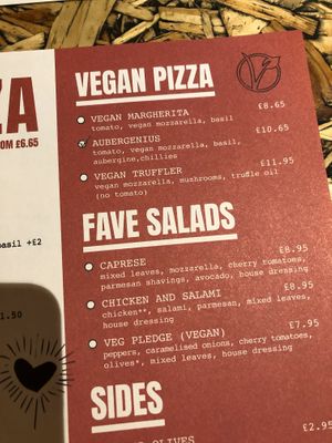 Vegan pizza! at Crust Bros in South East London
