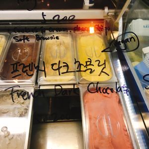 Vegan ice cream #2 was need to be melted down a little bit.  at Fell and Cole in Seoul