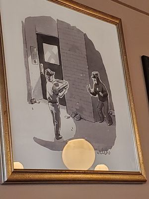 Wall art at Little Wing Pizzeria in Belfast