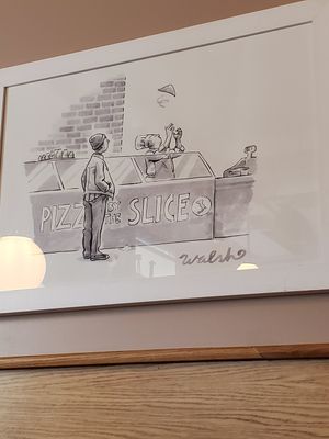 Wall art at Little Wing Pizzeria in Belfast