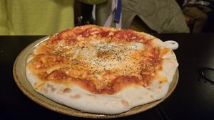 Vegan margherita at Little Wing Pizzeria in Belfast