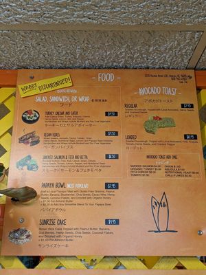 Sandwich menu. Most not veg at The Sunrise Shack - Honolulu in Honolulu