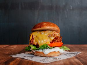 Frango Chicken Burger at Church - Temple of Fun in Sheffield