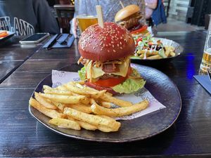 That’s the Gouda God. Brilliant burger.  at Church - Temple of Fun in Sheffield