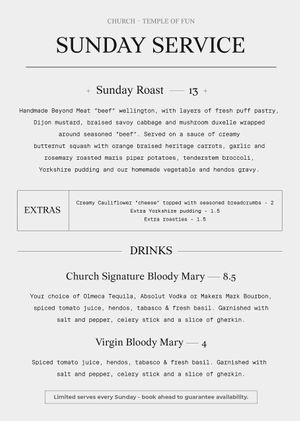 Sunday Service - Jan 22  #Veganuary at Church - Temple of Fun in Sheffield