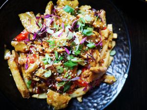 Satay Fries at Church - Temple of Fun in Sheffield