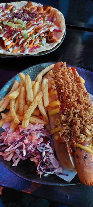 Fairground hotdog at Church - Temple of Fun in Sheffield