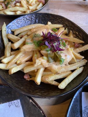 Bacon Gouda Loaded Fries   at Church - Temple of Fun in Sheffield