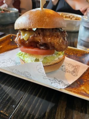 Chicken burger   at Church - Temple of Fun in Sheffield