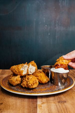 NEW DISH: Chick*n Tenders - our kitchen spent weeks developing this delicious homemade buttermilk seitan recipe at Church - Temple of Fun in Sheffield