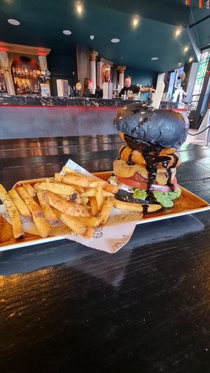 Now that's a burger!! at Church - Temple of Fun in Sheffield