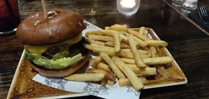 New York melt beyond burger at Church - Temple of Fun in Sheffield