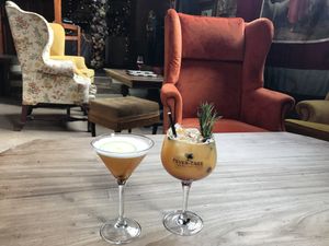 Toffee apple martini and Blueberry mocktail   at Church - Temple of Fun in Sheffield