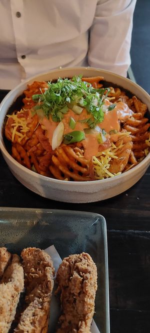Gouda waffle fries at Church - Temple of Fun in Sheffield