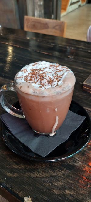 Mint hot chocolate at Church - Temple of Fun in Sheffield