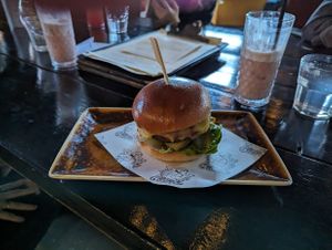 New York melt burger at Church - Temple of Fun in Sheffield