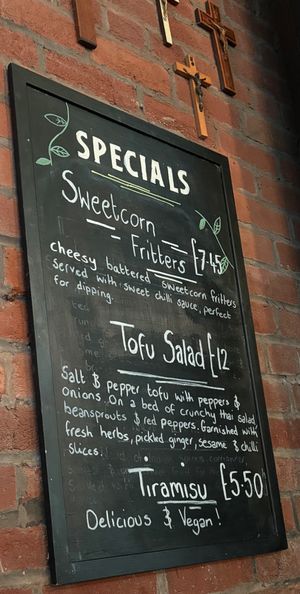 Specials board for May. at Church - Temple of Fun in Sheffield