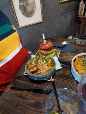 Vegan burger at Church - Temple of Fun in Sheffield