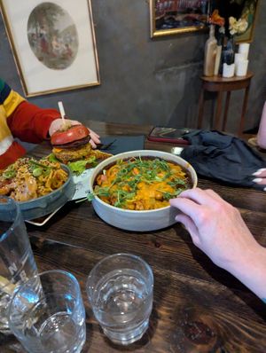 Vegan dishes at Church at Church - Temple of Fun in Sheffield